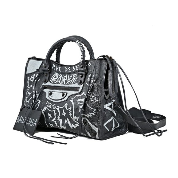 Balenciaga Medium Graffiti Classic City Satchel - Picture 2 of 9